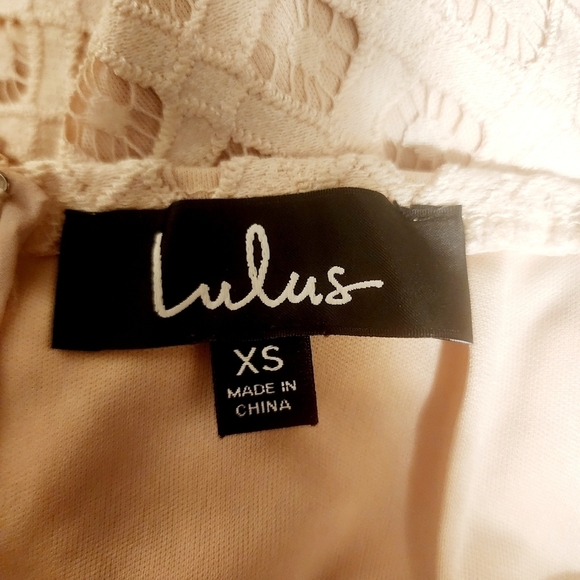 Lulus Steal A Kiss Blush Pink Lace Dress Women's XS Halter Top Mini Short Cute - Picture 9 of 9